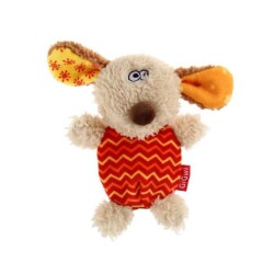 Gigwi Plush Friendz Sesli Fare Gri-Kırmızı Peluş Köpek Oyuncağı - Gigwi