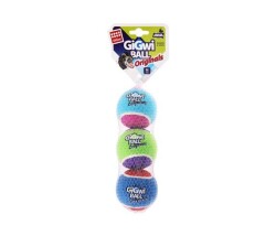 Gigwi Sesli Tenis Topu Köpek Oyuncağı 6 cm 3 Adet - Gigwi