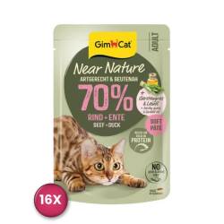 Gimcat Near Nature Sığır Etli&Ördekli Yetişkin Kedi Konservesi 16X 85 Gr - GimCat