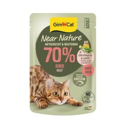 Gimcat Near Nature Sığırlı Yetişkin Kedi Konservesi 85 gr - GimCat