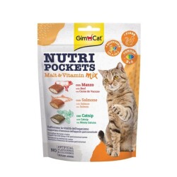 Gimcat Nutripockets Kedi Ödülü Malt ve Multivitamin 150 gr - GimCat