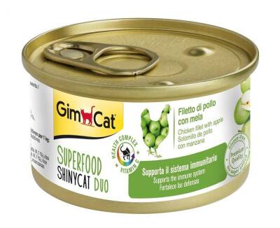 Gimcat Shinycat SF Fileto Tavuklu ve Elmalı Kedi Konservesi 70 gr - 1