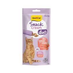 Gimcat Snack Cream Duo Somonlu & Domatesli Kedi Ödülü 6x15gr - Gimcat