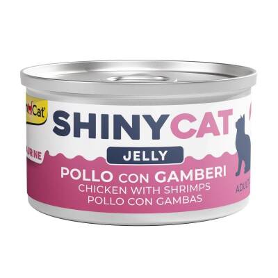 GimCat Shinycat Jelly Tavuk Etli ve Karidesli Konserve Kedi Maması 70 gr - 1