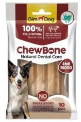 Gimdog Chew Bone Diş Sağlığı Destekleyici Naturel Burgu Köpek Çiğneme Kemiği 80 gr 10 Adet - GimDog