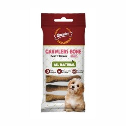 Gnawlers Biftekli Köpek Ödül Kemiği S 7,5 cm 6'lı 108 gr - Gnawlers