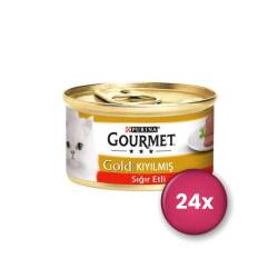 Gourmet Gold Kıyılmış Sığır Etli Yetişkin Kedi Konservesi 24 X 85 gr - Gourmet Gold