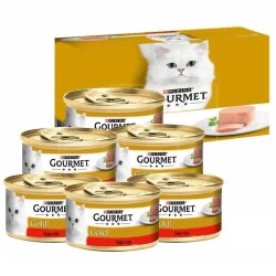 Gourmet Gold Kıyılmış Sığır Etli Yetişkin Kedi Konservesi (6 AL 5 ÖDE) 85 gr - Gourmet Gold