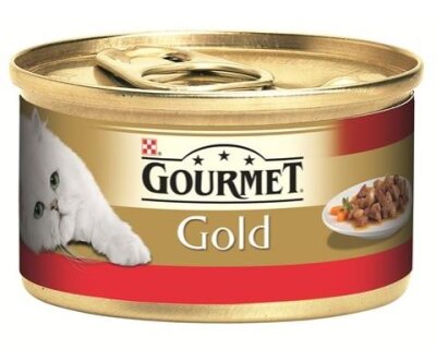 Gourmet Gold Parça Sığır Etli Soslu Yetişkin Kedi Konservesi 85 gr 24 Adet