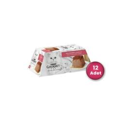 Gourmet Gold Revelations Somon Balıklı Etli Ezme Yetişkin Kedi Konservesi 2 X 57 gr 12'li Paket - Gourmet Gold