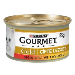Gourmet Gold Sığır Etli ve Tavuklu Yetişkin Kedi Konservesi 85 gr - Gourmet Gold