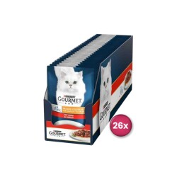 Gourmet Perle Pouch Parça Etli Izgara Sığır Etli Yetişkin Kedi Konservesi 26 Adet X 85 gr - 1