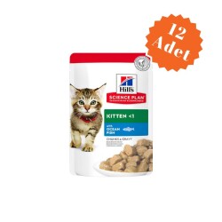 Hill's SCIENCE PLAN Gravy Kitten Okyanus Balıklı Yavru Kedi Konservesi 85 Gr x 12 Adet - Hill's Science Plan