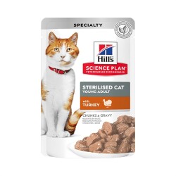 Hill's SCIENCE PLAN Gravy Sterilesed Kısırlaştırılmış Hindili Yaş Kedi Maması 85 Gr - Hill's Science Plan