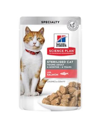 Hill's SCIENCE PLAN Gravy Sterilesed Kısırlaştırılmış Somonlu Yaş Kedi Maması 85 Gr - 1