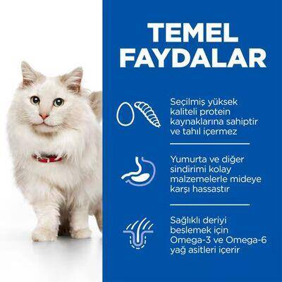 Hill's SCIENCE PLAN Hypoallergenic Yumurta ve Böcek Proteinli Yetişkin Kedi Maması 1,5 Kg - 3