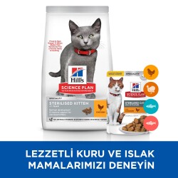 Hill's SCIENCE PLAN Kısırlaştırılmış Tavuklu Yavru Kedi Maması 1,5 kg - 2