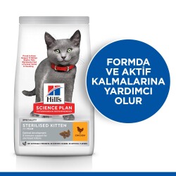 Hill's SCIENCE PLAN Kısırlaştırılmış Tavuklu Yavru Kedi Maması 1,5 kg - 3