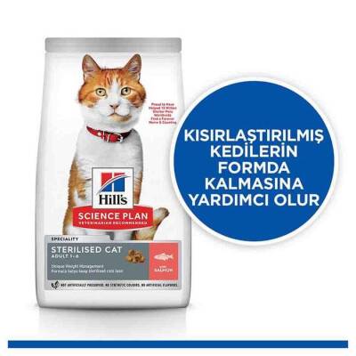 Hill's SCIENCE PLAN Kısırlaştırılmış Yetişkin Somonlu Kedi Maması 13 kg + 2 kg - 4