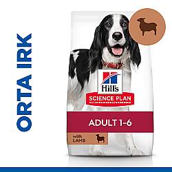 Hill's SCIENCE PLAN Yetişkin Orta Irk Kuzulu ve Pirinçli Köpek Maması 14 Kg - Hill's Science Plan