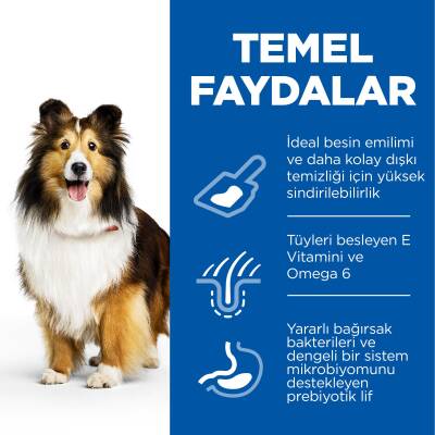 Hill's SCIENCE PLAN Hassas Deri & Mide Yetişkin Orta Irk Tavuklu Köpek Maması 2,5 kg - 3
