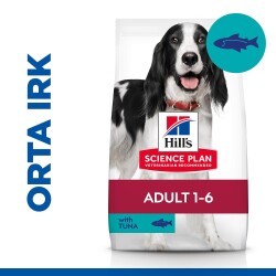 Hill's SCIENCE PLAN Yetişkin Orta Irk Ton Balıklı & Pirinçli Köpek Maması 10 kg + 2 kg - Hill's Science Plan