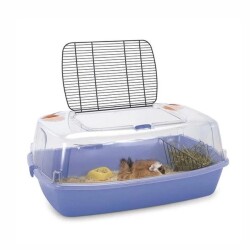 Imac Bingo Guinea Pig ve Tavşan Kafesi Mavi 70,5X45,5X29 Cm - Imac