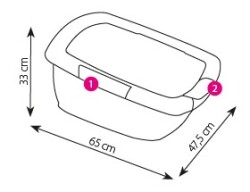 Imac Funny Açık Pembe Rengi Kedi Tuvaleti 64 X 47,5 X 33 cm - 2