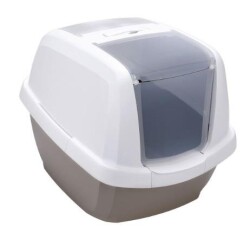 Imac Maddy Üstü Açılabilen Kapalı Kedi Tuvaleti Gri - Imac