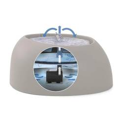 Imac Pet Fountaın Kedi ve Köpekler İçin Filtreli Otomatik Su kabı 2 lt Gri - 2