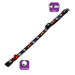 Karlie Çıngıraklı Desenli Kedi Boyun Tasması 30 Cm Siyah - Karlie