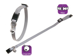 Karlie Çıngıraklı Reflektörlü Kedi Tasması 30 cm Gümüş - Karlie