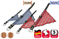 Karlie Deri Bandanalı Boyun Tasması 37 cm Mavi - Karlie