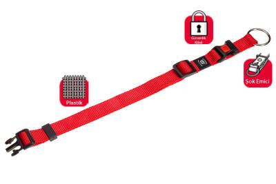 Karlie Kilitli Boyun Tasması L 45-65 cm Kırmızı - 1