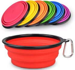 Katlanabilir Köpek Seyahat Su ve Mama Kabı - Aspet