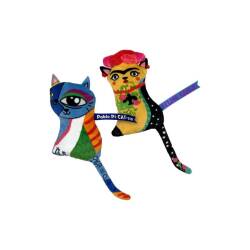 Kong Artz Kahlo Picasso Peluş Kedi Oyuncağı 2 'li - Kong