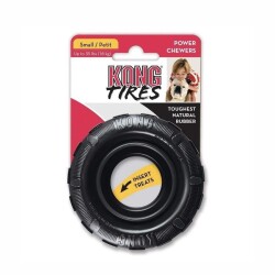 Kong Extreme Tires Delikli Tekerlek Şeklinde Ultra Sert Köpek Oyuncağı S - Kong