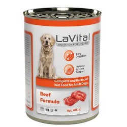 LaVital Biftekli Bağışıklık Sistemi Destekleyici Yetişkin Köpek Konservesi 400 gr - LaVital