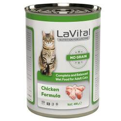 LaVital Tavuklu Tahılsız Yetişkin Kedi Konservesi 400 gr - LaVital