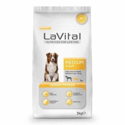 LaVital Somonlu Orta Irk Yetişkin Köpek Maması 3 kg - LaVital