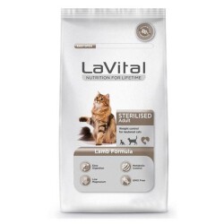 LaVital Kuzu Etli Kısırlaştırılmış Yetişkin Kedi Maması 12 kg - LaVital