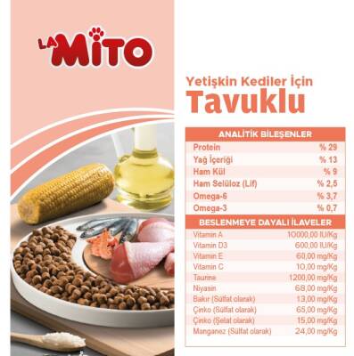 LaMito Tavuklu Yetişkin Kedi Maması 1 kg - 3