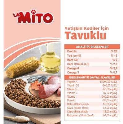 LaMito Tavuklu Yetişkin Kedi Maması 15 kg - 4