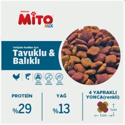 LaMito Mix Adult Cat Tavuklu ve Balıklı Renkli Taneli Yetişkin Kedi Maması 15 kg - 3