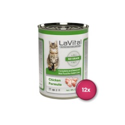 LaVital Adult Tahılsız Tavuklu Yetişkin Kedi Konservesi 400 gr X 12 Adet - LaVital