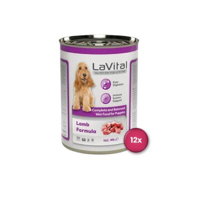 LaVital Puppy Kuzulu Bağışıklık Sistemi Destekleyici Yavru Köpek Konservesi 400 gr X 12 Adet - 1