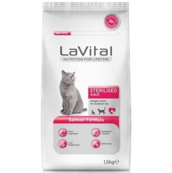 LaVital Somonlu Kısırlaştırılmış Yetişkin Kedi Maması 1,5 kg - LaVital