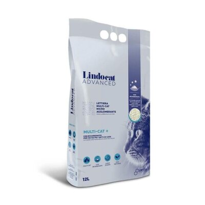 Lindocat Advanced Multicat Koku Önleyici ve Ekstra Güçlü Topaklanan İnce Taneli Kedi Kumu 12 Lt