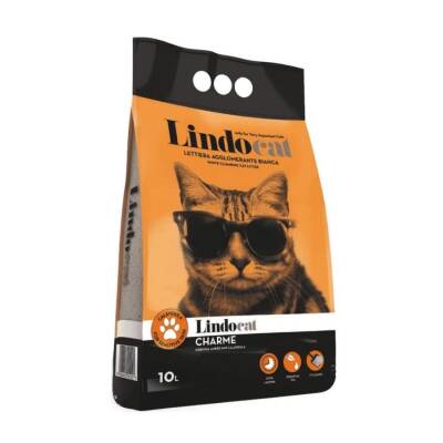 Lindocat Charme Amber Kokulu Topaklanan Kalın Taneli Bentonit Kedi Kumu 10 Lt - 1