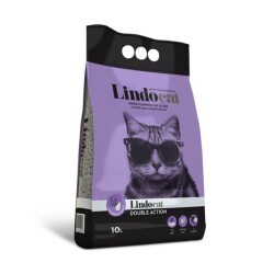 Lindocat Double Action Argan Yağı ve Lavanta Kokulu İnce Taneli Bentonit Kedi Kumu 10 Lt - Lindocat